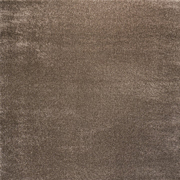 Haze Solid Low-Pile Area Rug Brown